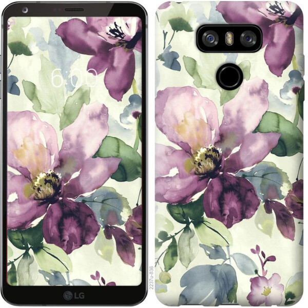 

Чехол на LG G6 Цветы акварелью (04798)
