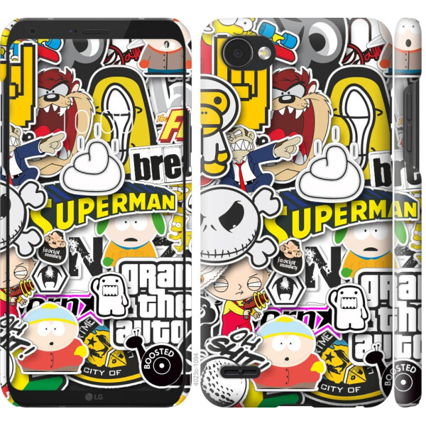 

Чехол на LG Q6 Popular logos (04798)