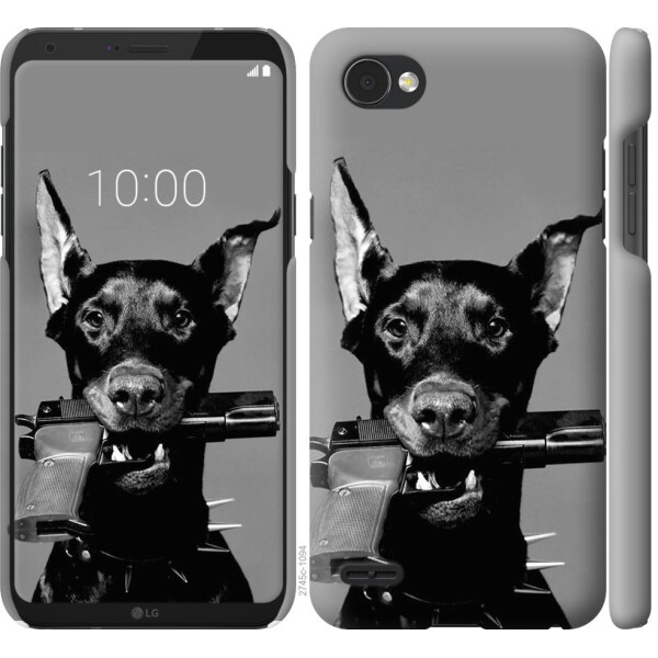 

Чехол на LG Q6 Доберман (04798)