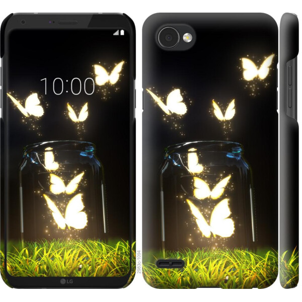 

Чехол на LG Q6 Светящиеся бабочки (04798)