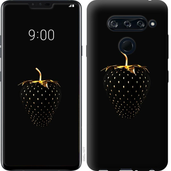 

Чехол на LG V40 ThinQ Черная клубника (04798)