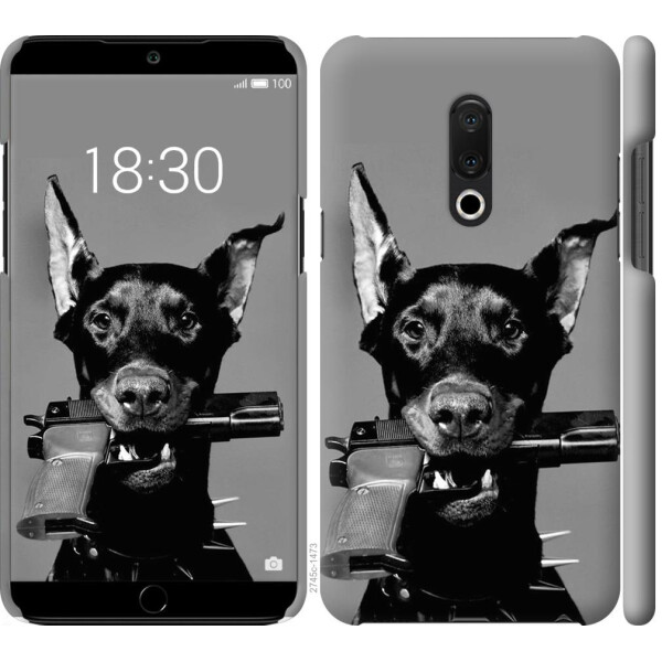 

Чехол на Meizu 15 Plus Доберман (04798)