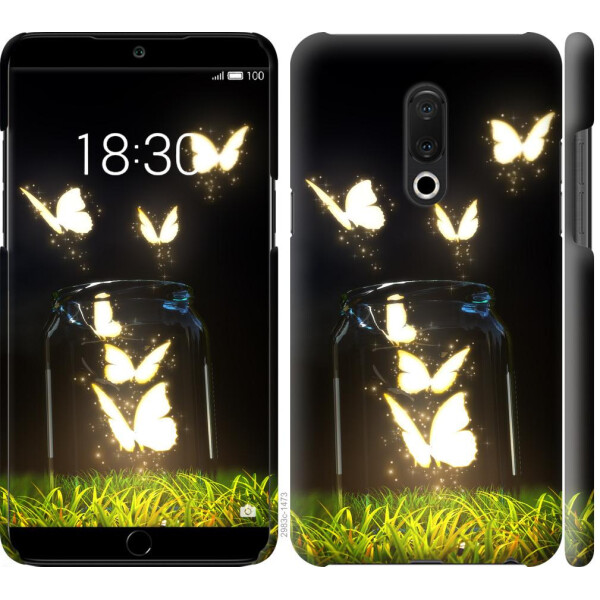 

Чехол на Meizu 15 Plus Светящиеся бабочки (04798)