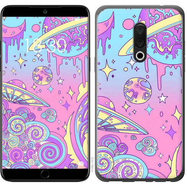 

Чехол на Meizu 15 Розовая галактика (04798)