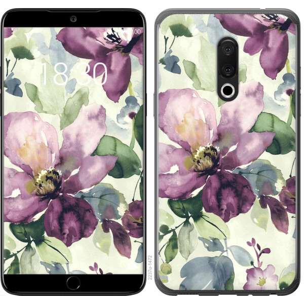 

Чехол на Meizu 15 Цветы акварелью (04798)