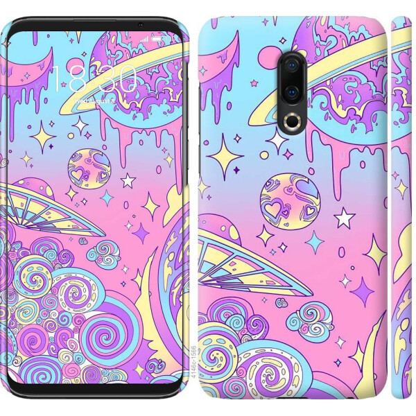 

Чехол на Meizu 16 Plus Розовая галактика (04798)