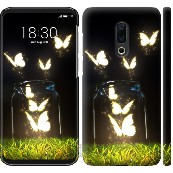

Чехол на Meizu 16 Plus Светящиеся бабочки (04798)