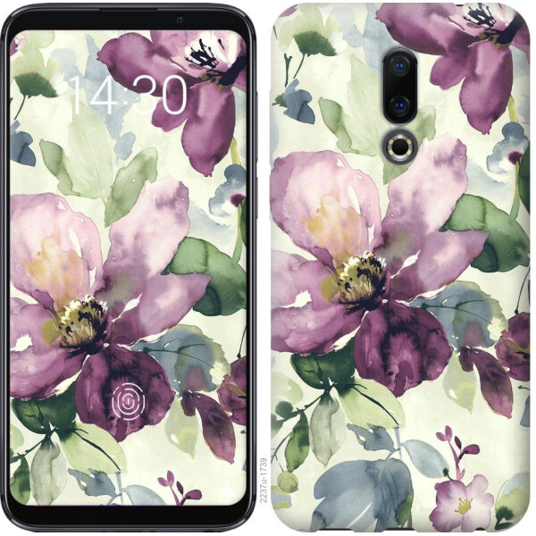 

Чехол на Meizu 16 Цветы акварелью (04798)