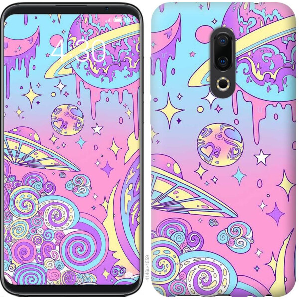 

Чехол на Meizu 16th Розовая галактика (04798)