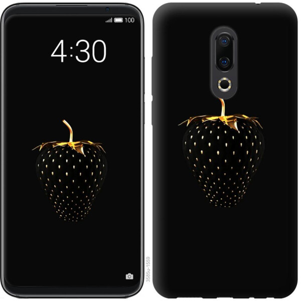 

Чехол на Meizu 16th Черная клубника (04798)