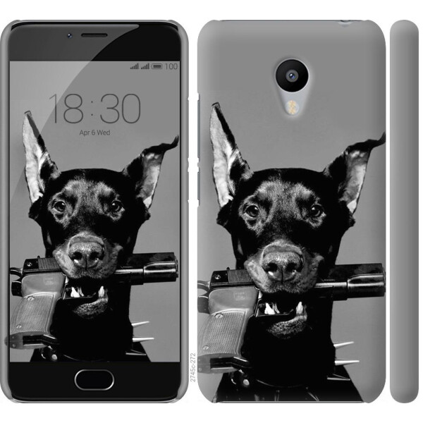 

Чехол на Meizu M3 Доберман (04798)