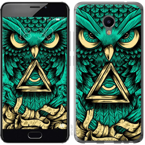 

Чехол на Meizu M3e Сова Арт-тату (04798)