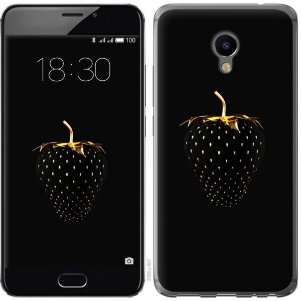 

Чехол на Meizu M3e Черная клубника (04798)