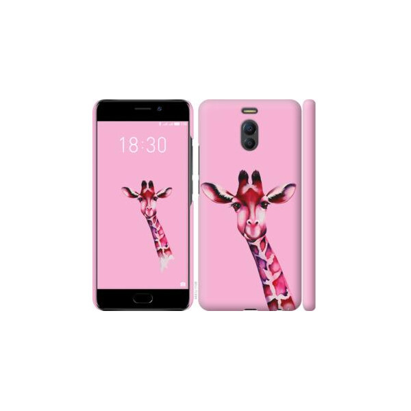 

Чехол на Meizu M6 Note Розовая жирафа (04798)