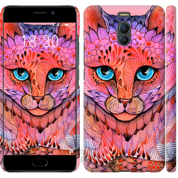 

Чехол на Meizu M6 Note Узорчатая кошка (04798)