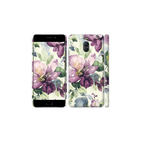 

Чехол на Meizu M6 Note Цветы акварелью (04798)