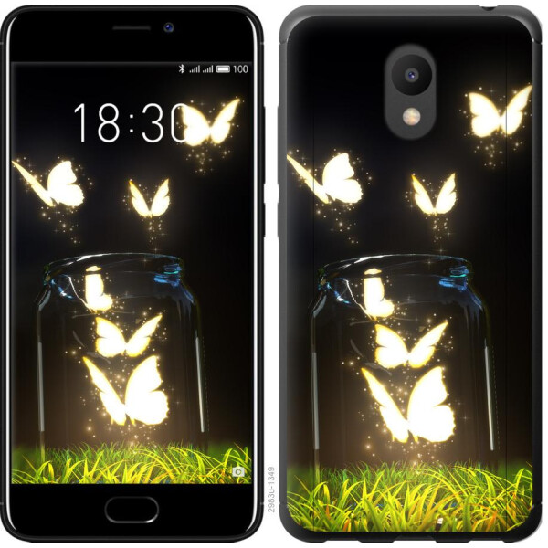

Чехол на Meizu M6 Светящиеся бабочки (04798)