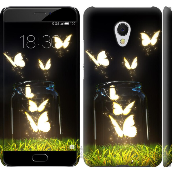 

Чехол на Meizu MX6 Светящиеся бабочки (04798)