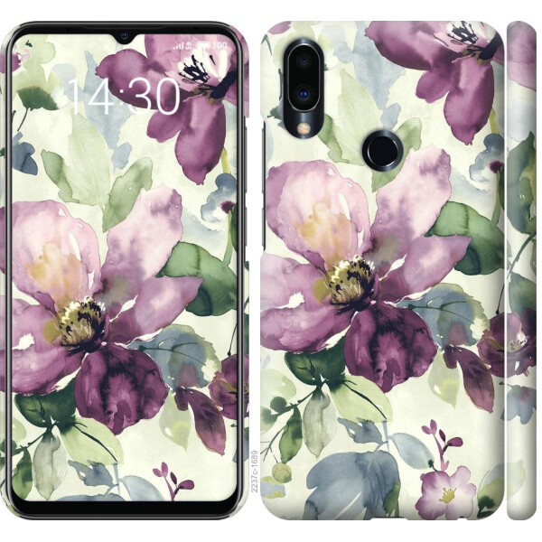 

Чехол на Meizu Note 9 Цветы акварелью (04798)