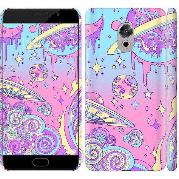 

Чехол на Meizu Pro 6 Plus Розовая галактика (04798)