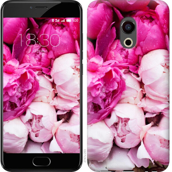 

Чехол на Meizu Pro 6 Розовые пионы (04798)