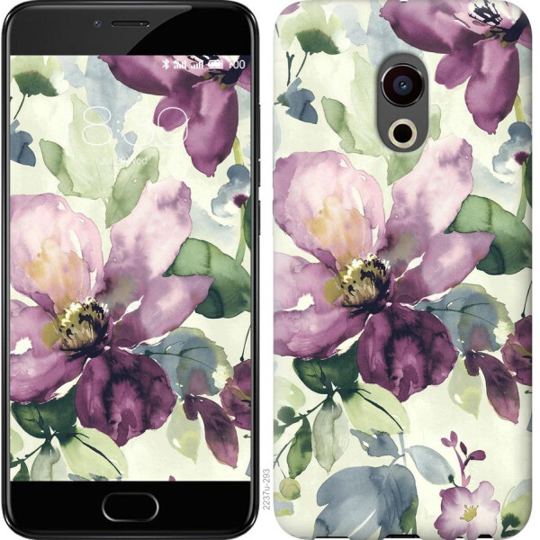 

Чехол на Meizu Pro 6 Цветы акварелью (04798)