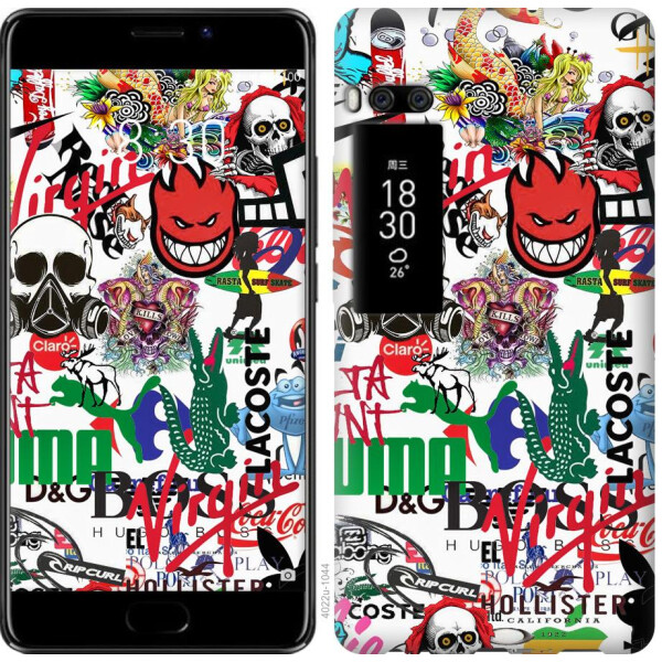 

Чехол на Meizu Pro 7 Many different logos (04798)