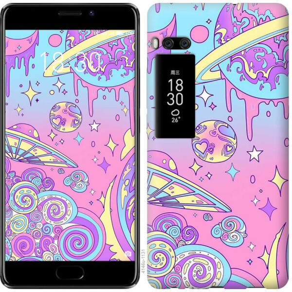 

Чехол на Meizu Pro 7 Plus Розовая галактика (04798)