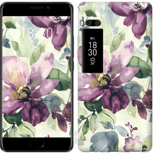 

Чехол на Meizu Pro 7 Цветы акварелью (04798)
