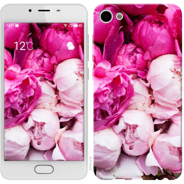 

Чехол на Meizu U10 Розовые пионы (04798)