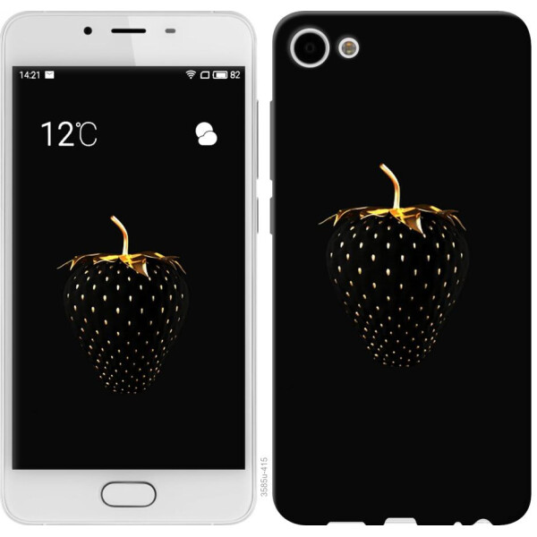 

Чехол на Meizu U10 Черная клубника (04798)