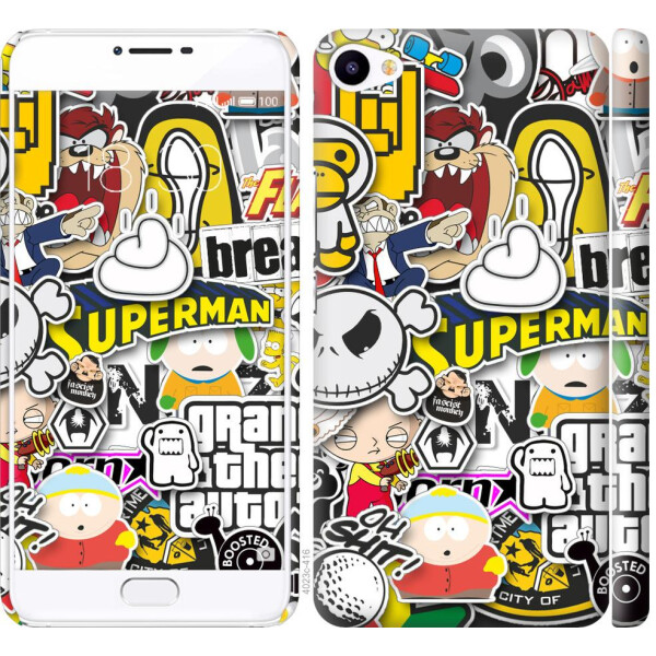 

Чехол на Meizu U20 Popular logos (04798)
