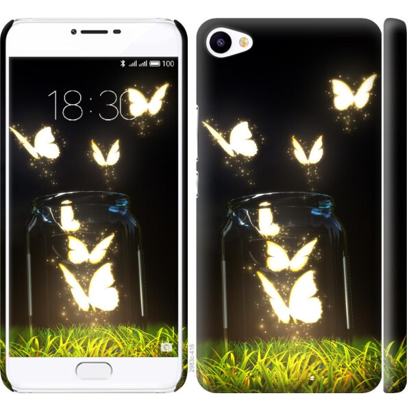 

Чехол на Meizu U20 Светящиеся бабочки (04798)