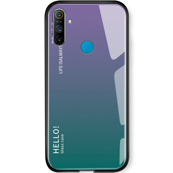 

TPU+Glass чехол Gradient HELLO для Realme C3 Сиреневый (is_00000038000_6)