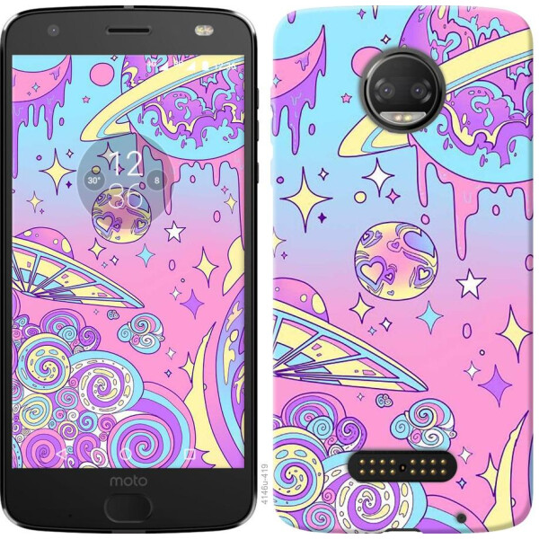 

Чехол на Motorola Moto G5 PLUS Розовая галактика (04798)