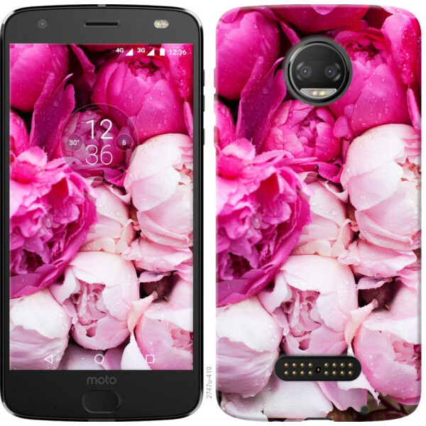 

Чехол на Motorola Moto G5 PLUS Розовые пионы (04798)