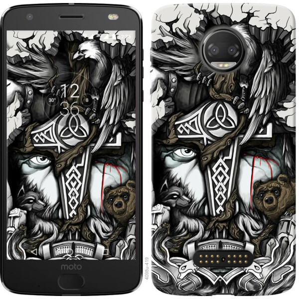 

Чехол на Motorola Moto G5 PLUS Тату Викинг (04798)