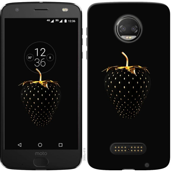

Чехол на Motorola Moto G5 PLUS Черная клубника (04798)