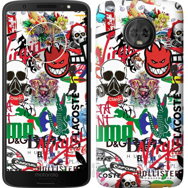 

Чехол на Motorola Moto G6 Many different logos (04798)