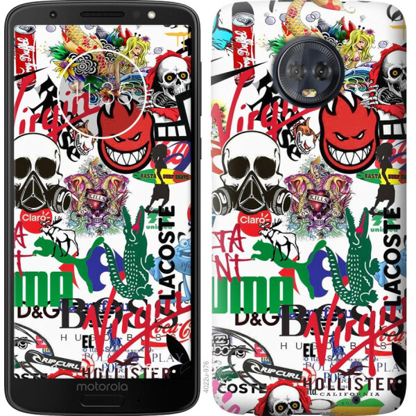 

Чехол на Motorola Moto G6 Plus Many different logos (04798)