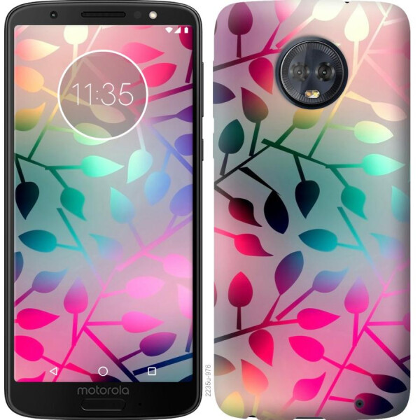 

Чехол на Motorola Moto G6 Plus Листья (04798)