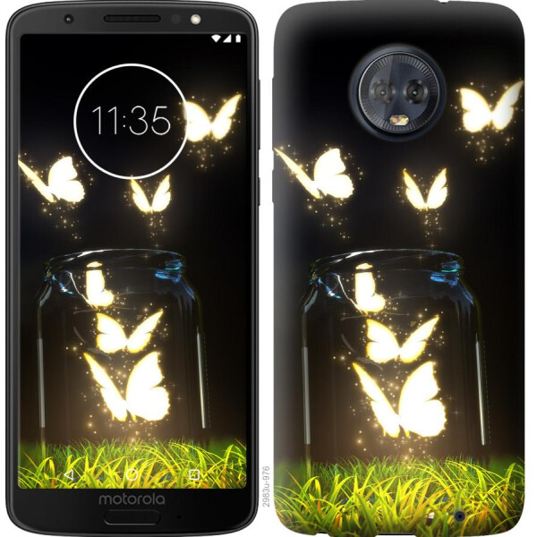 

Чехол на Motorola Moto G6 Plus Светящиеся бабочки (04798)