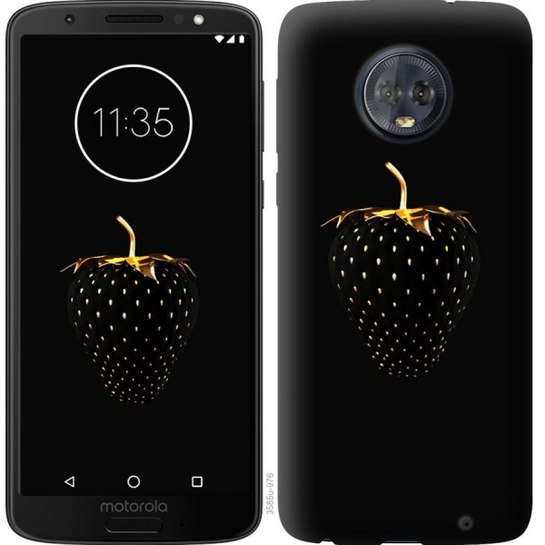 

Чехол на Motorola Moto G6 Plus Черная клубника (04798)