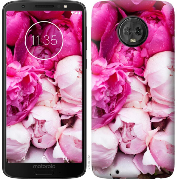 Чехол на Motorola Moto G6 Розовые пионы (04798)