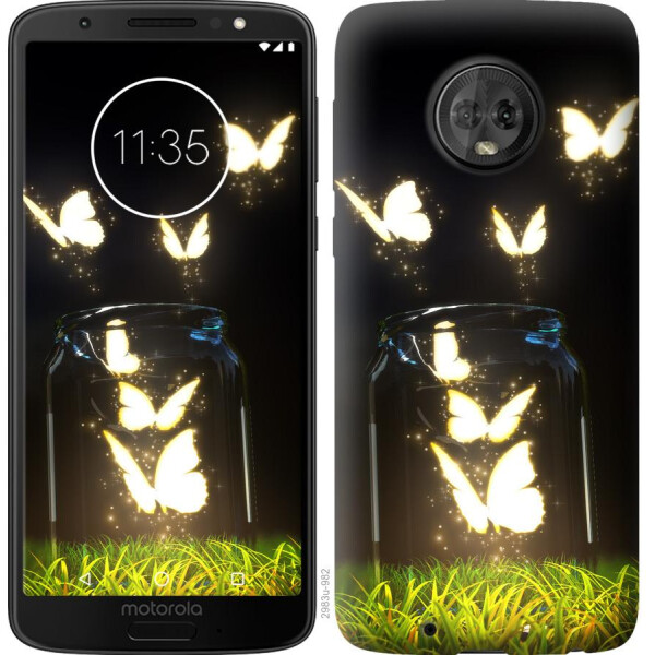 

Чехол на Motorola Moto G6 Светящиеся бабочки (04798)