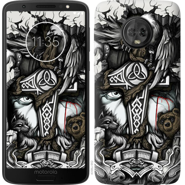 

Чехол на Motorola Moto G6 Тату Викинг (04798)