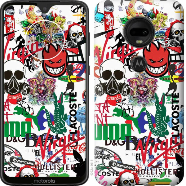 

Чехол на Motorola Moto G7 Many different logos (04798)