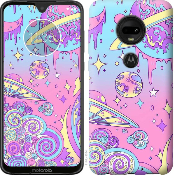 

Чехол на Motorola Moto G7 Розовая галактика (04798)