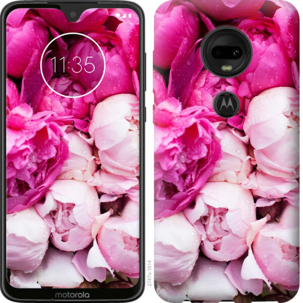 

Чехол на Motorola Moto G7 Розовые пионы (04798)