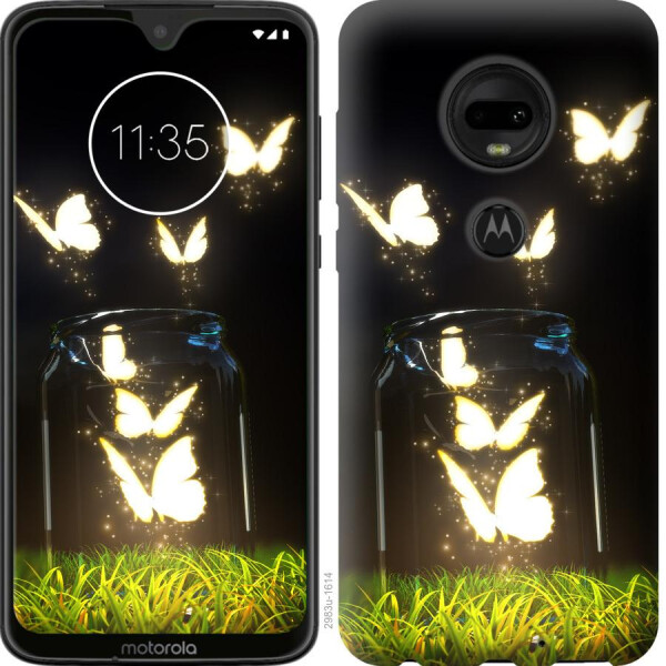 

Чехол на Motorola Moto G7 Светящиеся бабочки (04798)